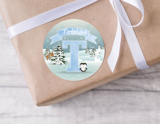 Personalised Christmas Stickers | Festive Name Labels | Gift Wrapping Present Tag Envelope Seal Secret Santa | Name Stickers For Her For Him